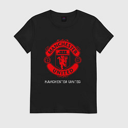 Футболка хлопковая женская MANCHESTER UNITED Manchester United, цвет: черный