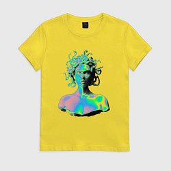 Женская футболка Gorgon Medusa Vaporwave Neon