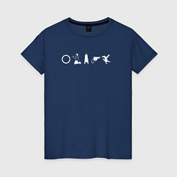 Футболка хлопковая женская Symbolism Ozark, цвет: тёмно-синий