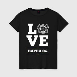 Футболка хлопковая женская Bayer 04 Love Classic, цвет: черный