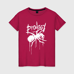 Футболка хлопковая женская Draw white logo - Ant, цвет: маджента