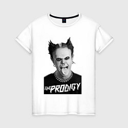 Футболка хлопковая женская The Prodigy - firestarter, цвет: белый