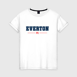 Футболка хлопковая женская Everton FC Classic, цвет: белый