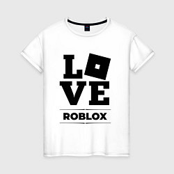 Футболка хлопковая женская Roblox Love Classic, цвет: белый