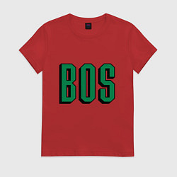 Футболка хлопковая женская BOS - Boston, цвет: красный