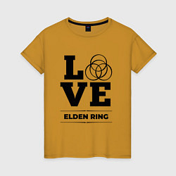Футболка хлопковая женская Elden Ring Love Classic, цвет: горчичный