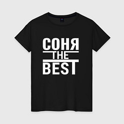 Футболка хлопковая женская СОНЯ THE BEST, цвет: черный