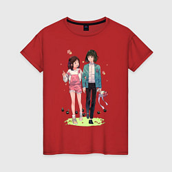 Футболка хлопковая женская Chihiro & Haku, цвет: красный