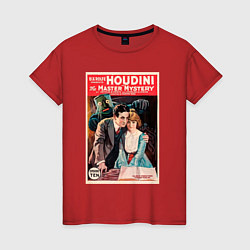 Футболка хлопковая женская Poster Harry Houdini Episode Ten, цвет: красный