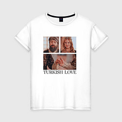 Футболка хлопковая женская Turkish Love Muhtesem Yuzyil, цвет: белый