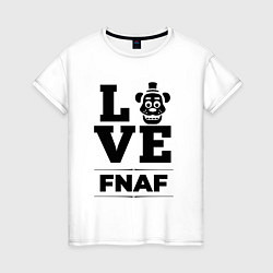 Футболка хлопковая женская FNAF Love Classic, цвет: белый