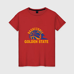 Футболка хлопковая женская Golden State Basketball, цвет: красный