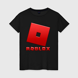 Женская футболка ROBLOX логотип красный градиент