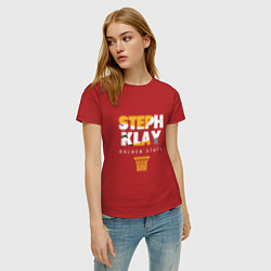 Футболка хлопковая женская Steph & Klay, цвет: красный — фото 2
