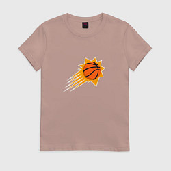 Футболка хлопковая женская Финикс Санз NBA, цвет: пыльно-розовый