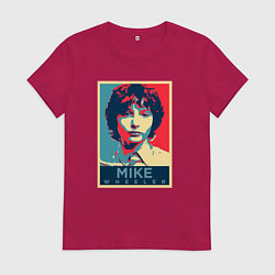 Футболка хлопковая женская Stranger Things Майк, цвет: маджента