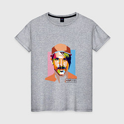 Футболка хлопковая женская Anthony Kiedis, цвет: меланж