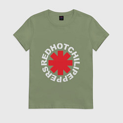 Футболка хлопковая женская Peppers - Logo, цвет: авокадо