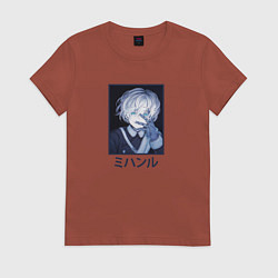 Футболка хлопковая женская МИЛЫЙ МИХАИЛ, цвет: кирпичный