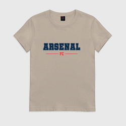 Футболка хлопковая женская Arsenal FC Classic, цвет: миндальный