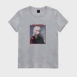 Футболка хлопковая женская Jeannes eyes, цвет: меланж