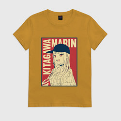 Футболка хлопковая женская Марин Китагава Sono Bisque Doll, цвет: горчичный