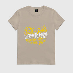 Футболка хлопковая женская CREAM Wu-Tang, цвет: миндальный