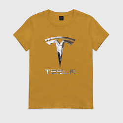 Женская футболка Tesla Logo Тесла Логотип