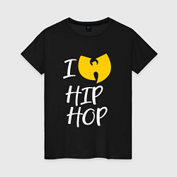 Футболка хлопковая женская I Love Wu-Tang Clan, цвет: черный