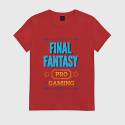 Футболка хлопковая женская Игра Final Fantasy PRO Gaming, цвет: красный