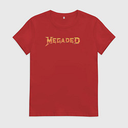 Футболка хлопковая женская MEGADED, цвет: красный