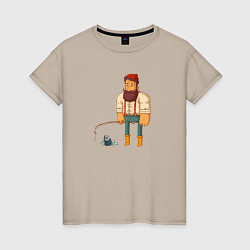 Женская футболка Хипстер-рыбак
