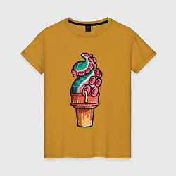 Женская футболка Мороженое осьминог