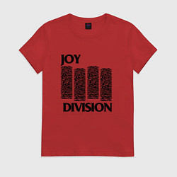 Футболка хлопковая женская Joy Division - rock, цвет: красный