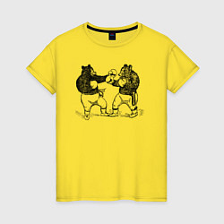 Женская футболка Медведи боксеры