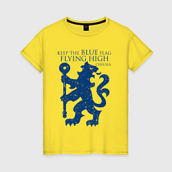 Футболка хлопковая женская FC Chelsea Lion, цвет: желтый