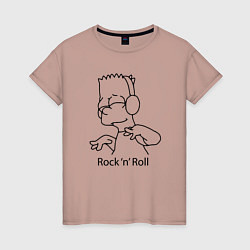 Женская футболка Bart Simpson - Rock n Roll