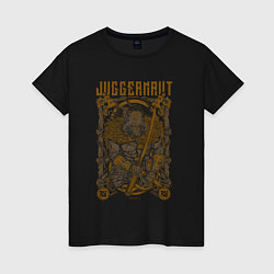 Футболка хлопковая женская Juggernaut арт, цвет: черный