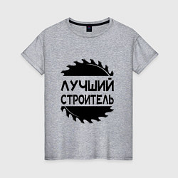 Футболка хлопковая женская Мастер лучше всех, цвет: меланж