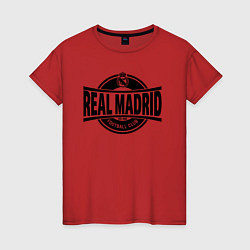 Футболка хлопковая женская Реал Мадрид ФК, цвет: красный
