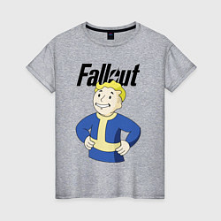 Футболка хлопковая женская Fallout blondie boy, цвет: меланж