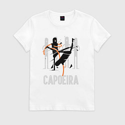 Футболка хлопковая женская Capoeira contactless combat, цвет: белый
