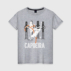 Футболка хлопковая женская Capoeira - contactless combat, цвет: меланж