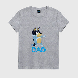 Футболка хлопковая женская Doggy Dad, цвет: меланж