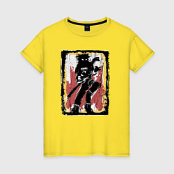 Футболка хлопковая женская Рамоунс, цвет: желтый