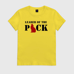Футболка хлопковая женская Вожак стаи, цвет: желтый