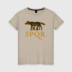 Женская футболка Капитолийская волчица SPQR