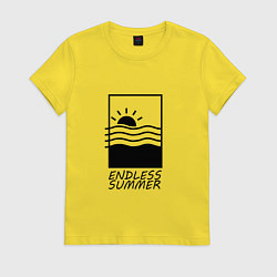 Футболка хлопковая женская Endless Summer, цвет: желтый