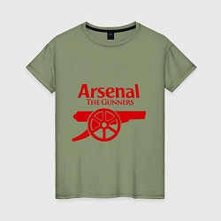 Футболка хлопковая женская Arsenal: The gunners, цвет: авокадо