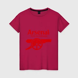 Футболка хлопковая женская Arsenal: The gunners, цвет: маджента